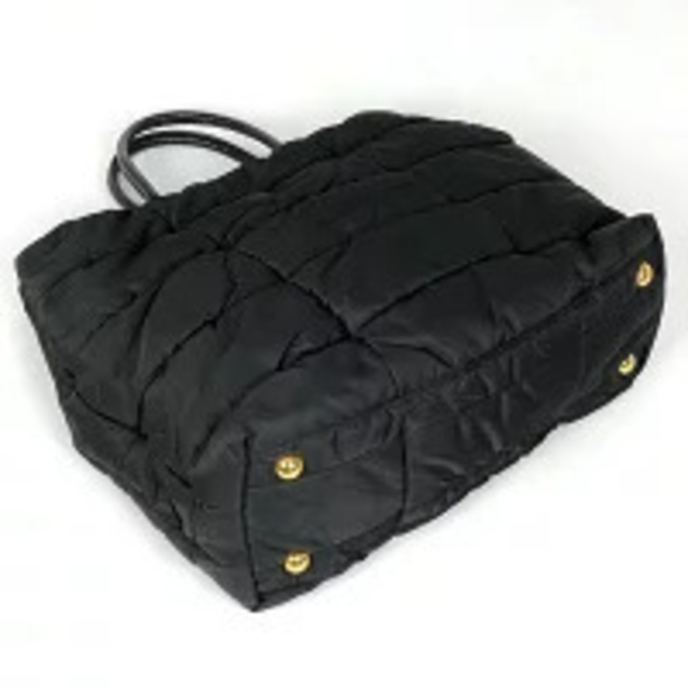 Prada Black Plate Bag Handbag Nero Shoulder Tote
